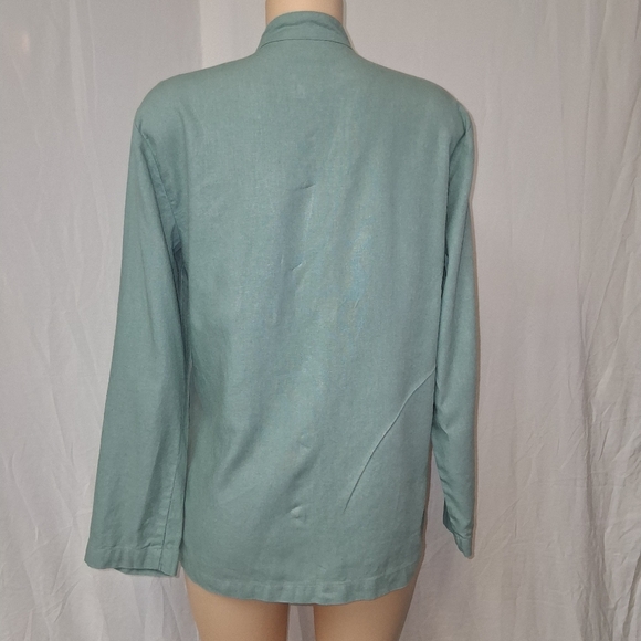 CEDAR CANYON Embroidered Green Button-Upembroiderry  sequins   Blouse Sz m - Picture 7 of 17